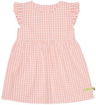 loud+proud Kleid Vichy Karo peach aus kbA-Baumwolle